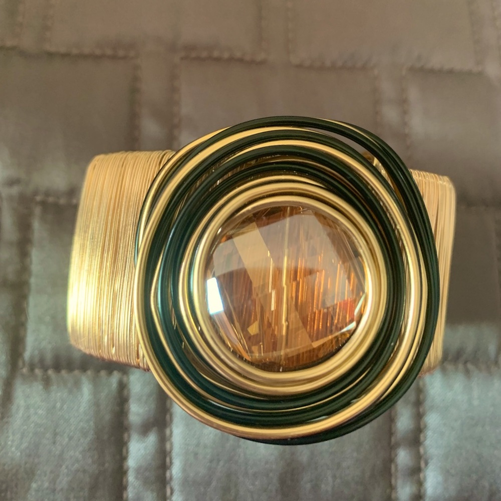 Wide Bangle  Open Bracelet size 6.5-7.5
